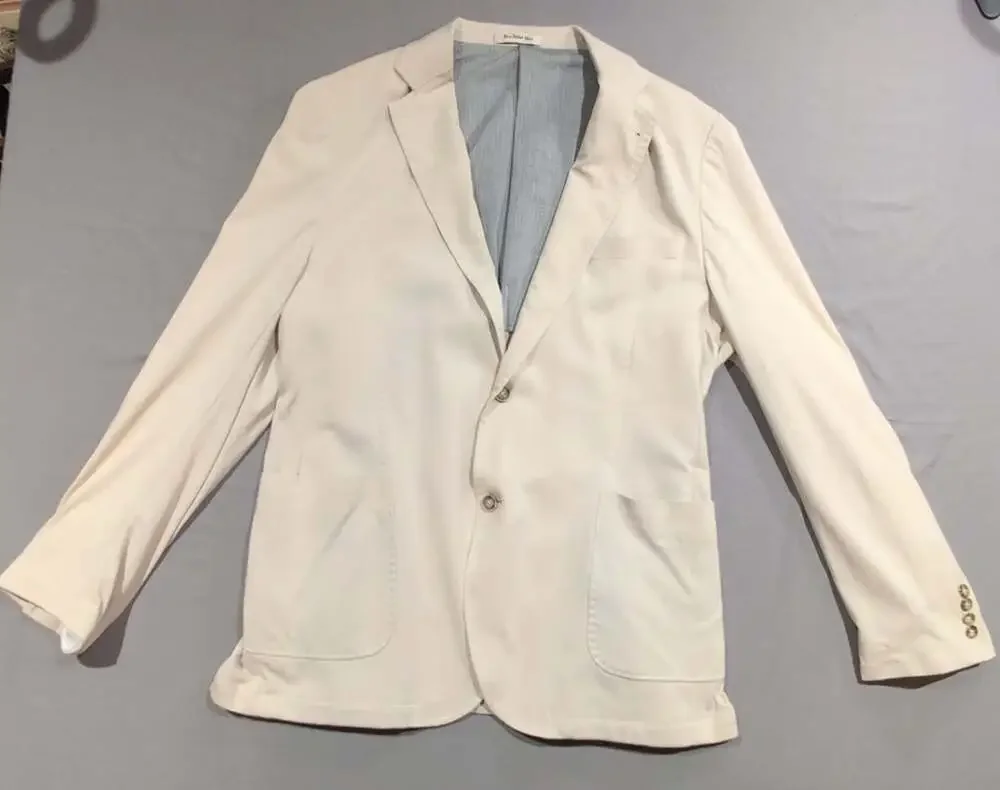 Be A Better Man Beige Sport Coat Blazer Knit Jersey Cotton